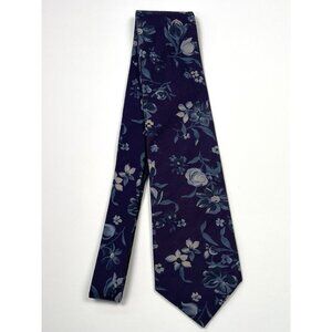 VTG 90s Y2K GAP Mens Purple Floral Cotton NECKTIE Neck Tie 56"x3.75" USA